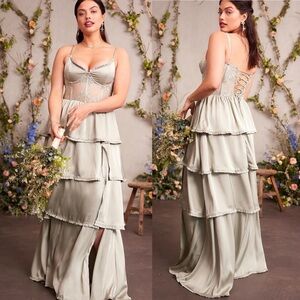 Rare V. Chapman Dakota Maxi Dress in Sage Green